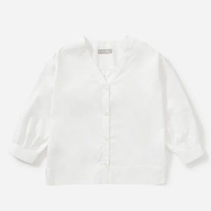Everlane Silky Cotton Lantern Top